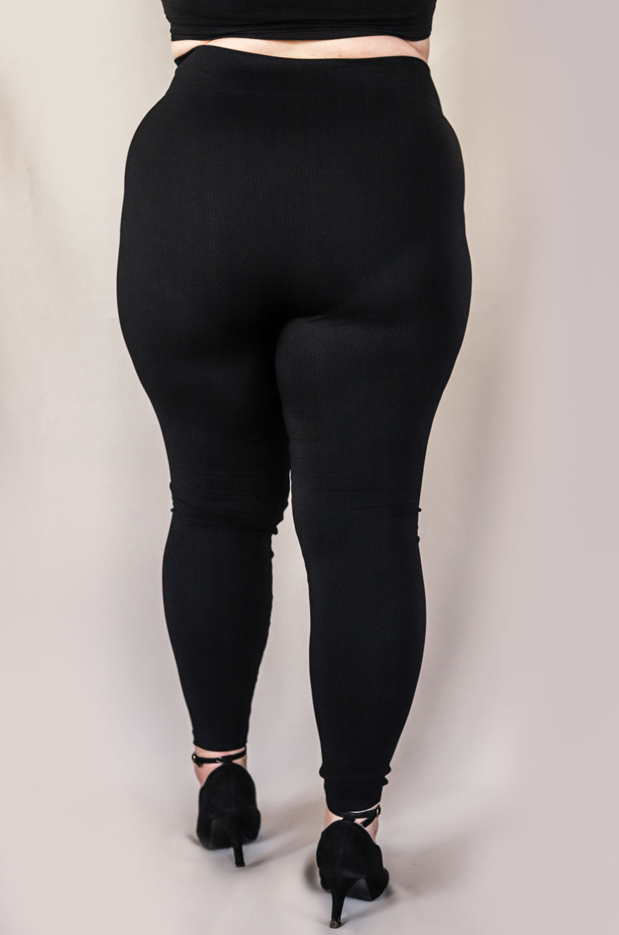 Legging de canalé suave de talla grande