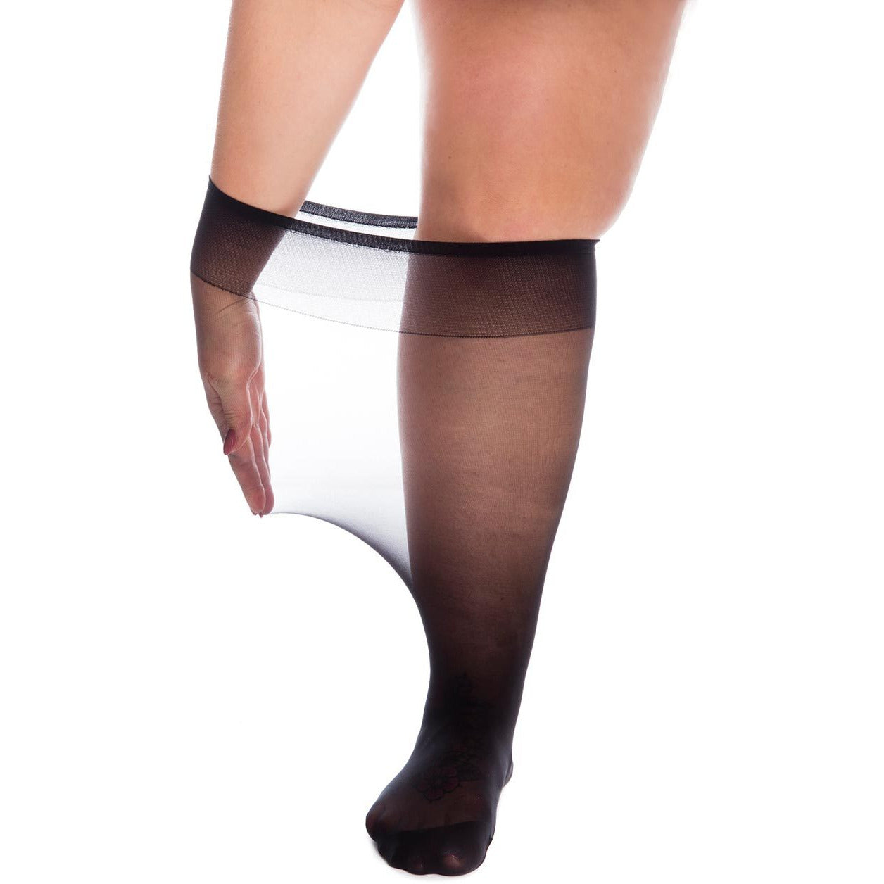 Medias hasta la rodilla extra anchas de 20 denier