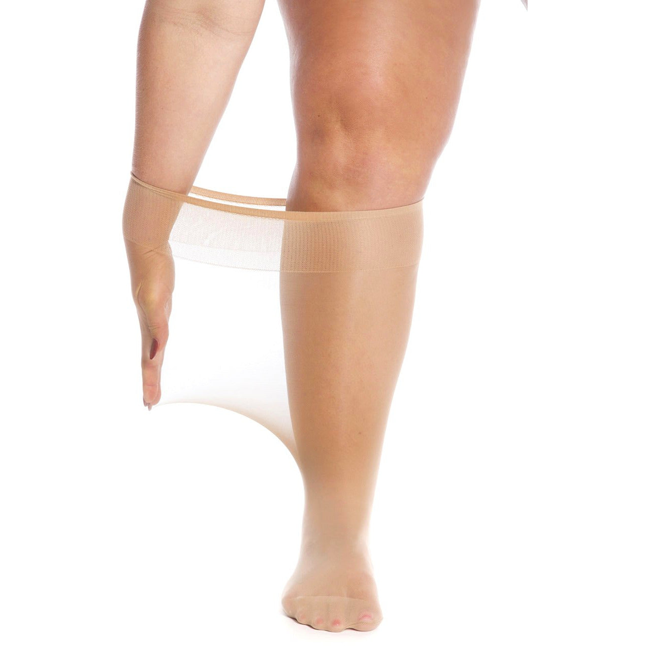 Medias hasta la rodilla extra anchas de 20 denier
